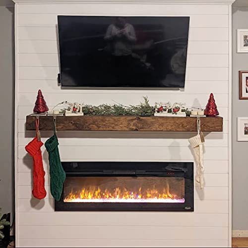 Rustic Real Wood Floating Mantle Shelf K363174