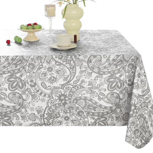 Blue 60x120 Inch Waterproof PVC Tablecloth with Flannel Backing U852