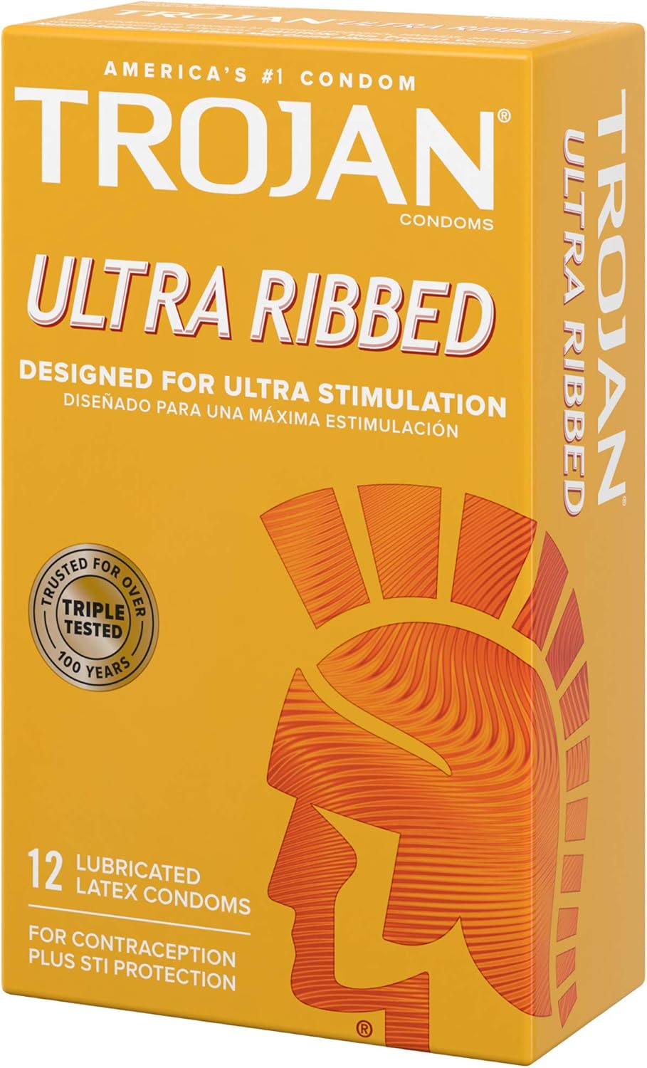 12 Count Lubricated Ribbed Condoms N676