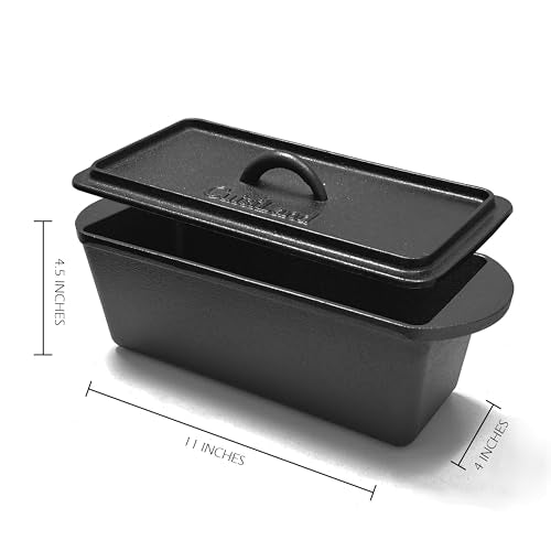 Rectangular Cast Iron Bread Loaf Pan with Lid C67420