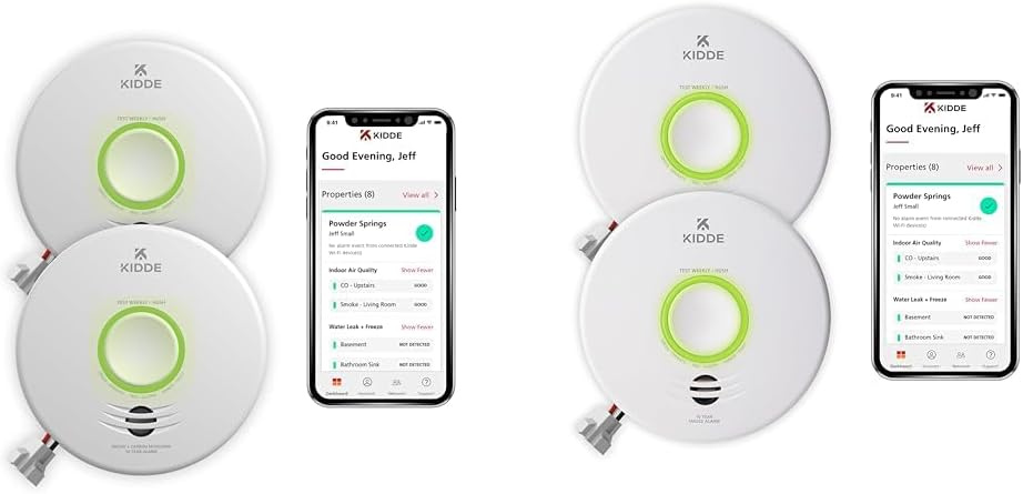 Smart Smoke & CO Detector Hardwired 2 Pack D539958