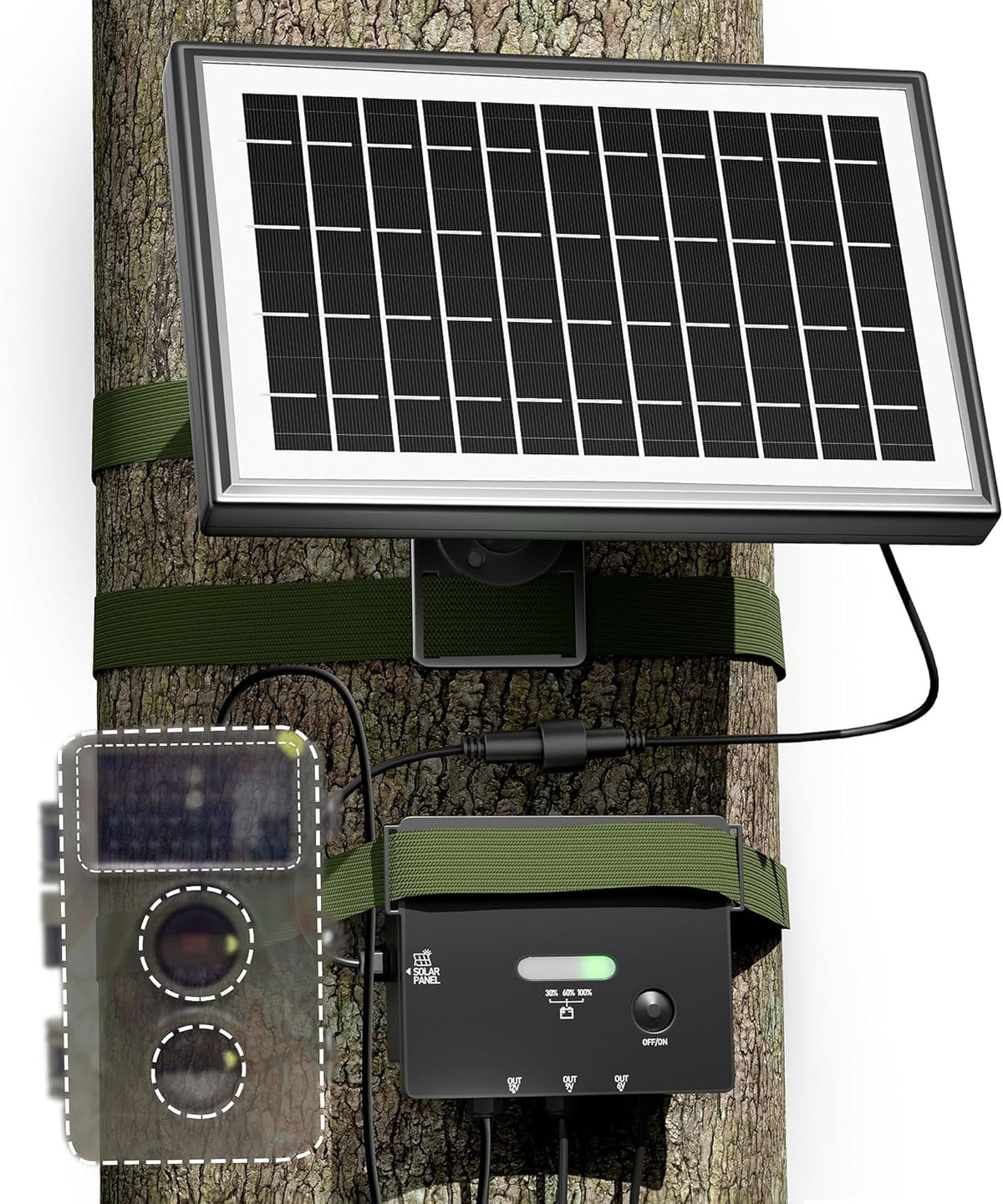 Solar Panel with 7500mA Battery, DC 6V/9V/12V Output P8367