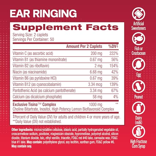 100 Caplets Flavonoid Ear Health Vitamins F4541