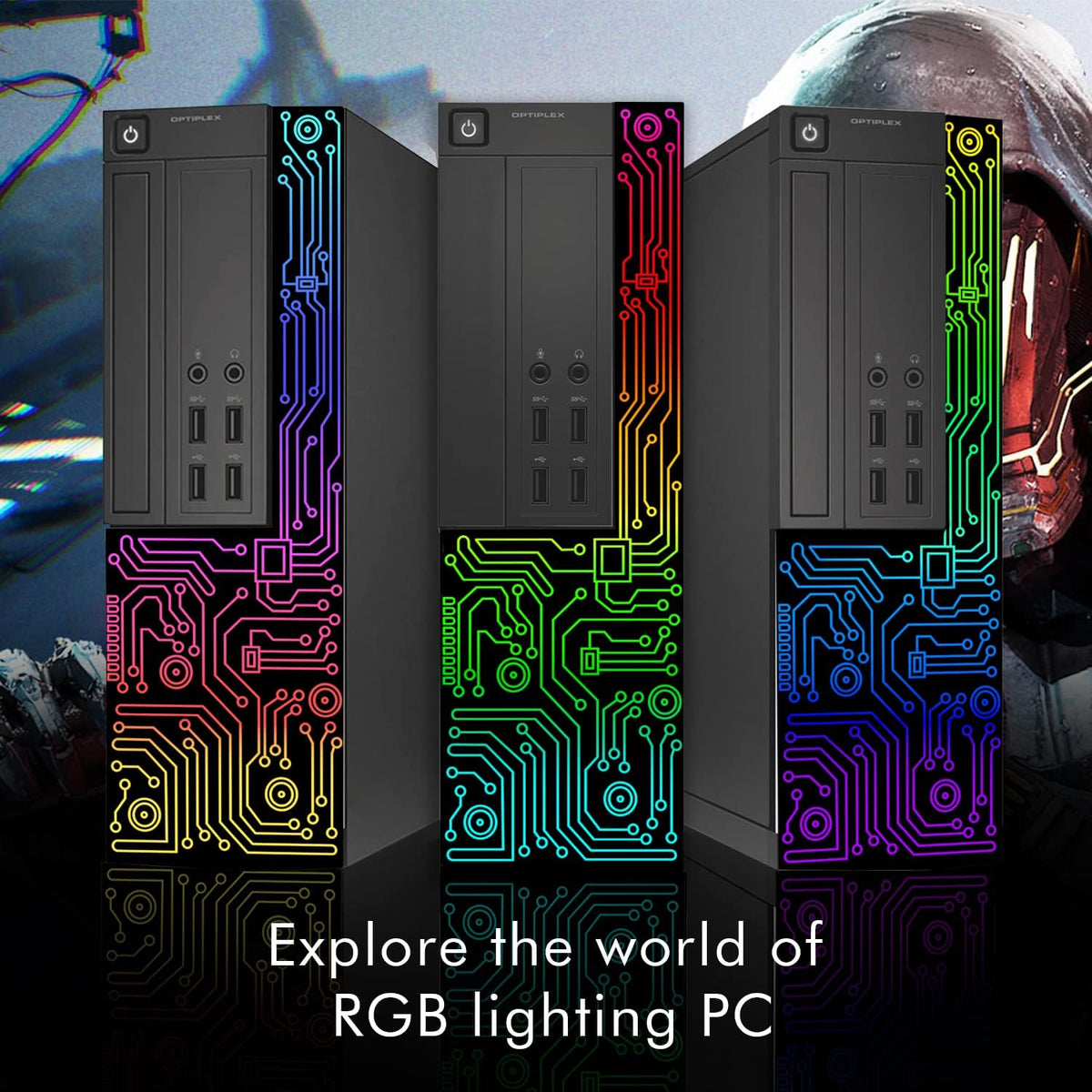 Small Desktop Computer with Quad Core Intel i5 3.2GHz 16GB DDR3 RAM 512GB SSD 24 Inch Monitor RGB Gaming Keyboard Mouse Windows 10 Pro R477032