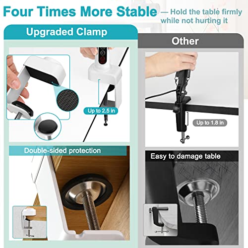 5X Magnifying Glass with Light and Clamp, Flexible Gooseneck LED Desk Lamp F463287