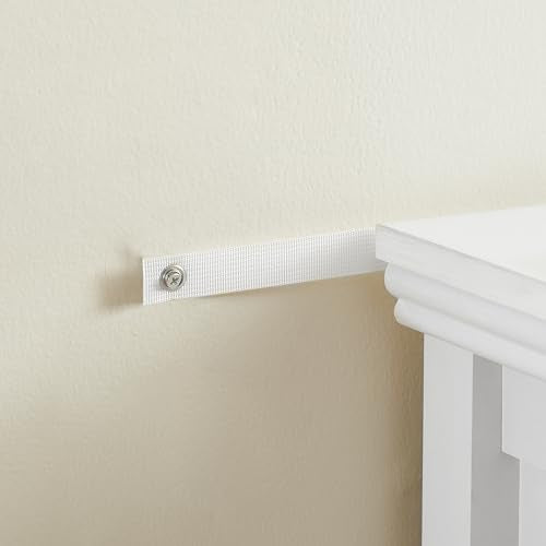 White 6 Drawer Dresser with Metal Handles W843