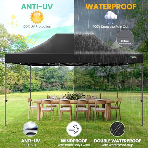 10x20 Pop up Canopy Tent with 6 Sidewalls and Roller Bag J68482