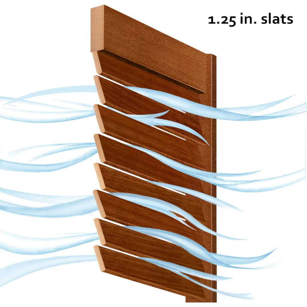 Solid Wood Louvered Slab Door Z249