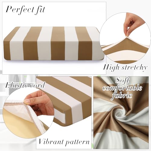 Gray 8Pcs Outdoor Stretch Sofa Cushion Covers J3999