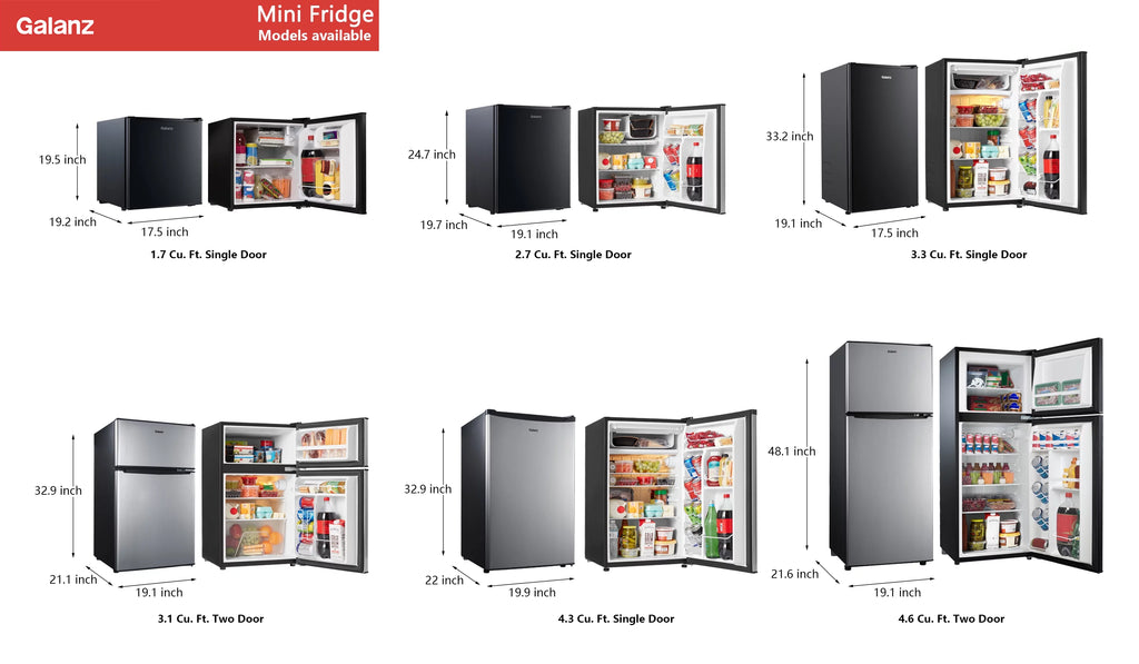 Stainless Steel Two Door Mini Refrigerator with Freezer S955