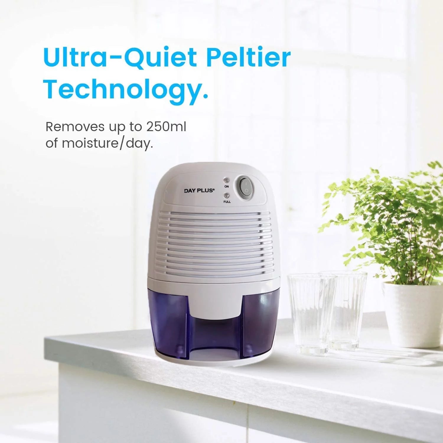 Electric Mini Dehumidifier, 215 SQ ft, Auto Shut-Off D988945