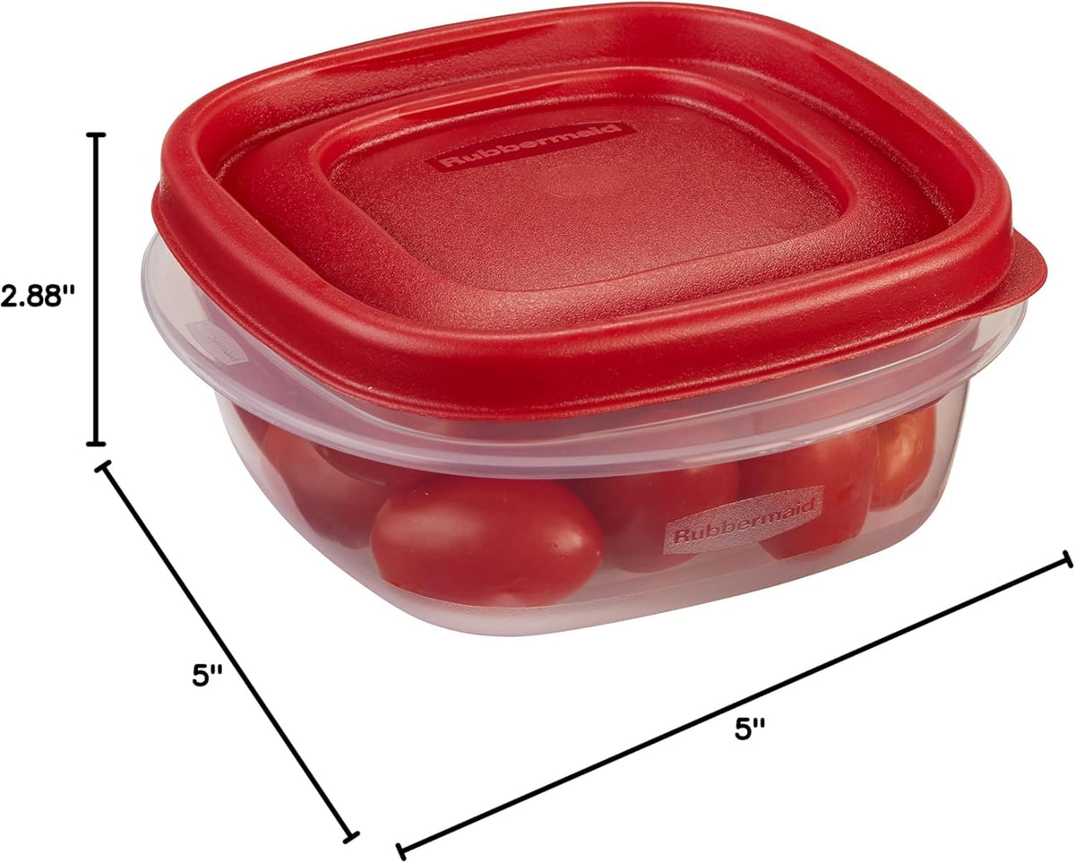 1.25 Cup Racer Red 4-Piece Food Storage Containers N542119