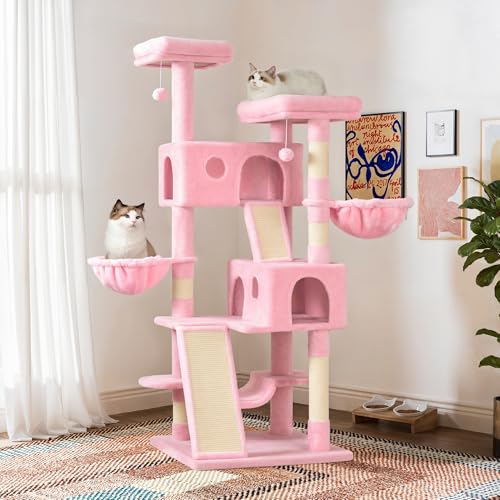 Grey Cat Tree with Sisal Scratching Posts S359073