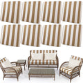 Gray 8Pcs Outdoor Stretch Sofa Cushion Covers J3999