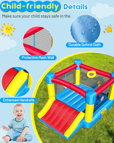 6.7'x8.4' Inflatable Bounce House with Slide L5243