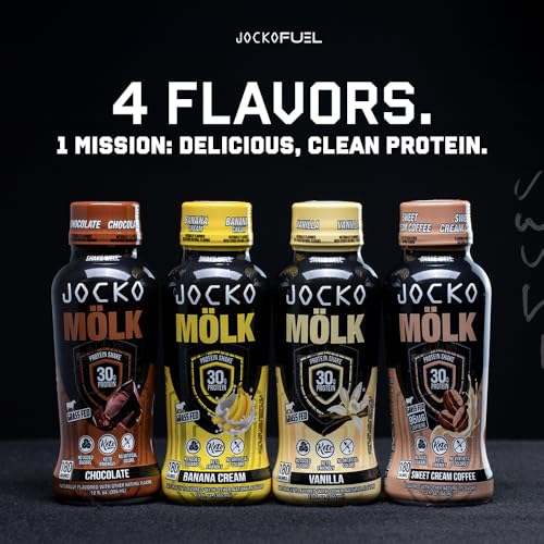30g Grass Fed Protein Shakes Ready to Drink 12 FL Oz (Pack of 12) Chocolate V437