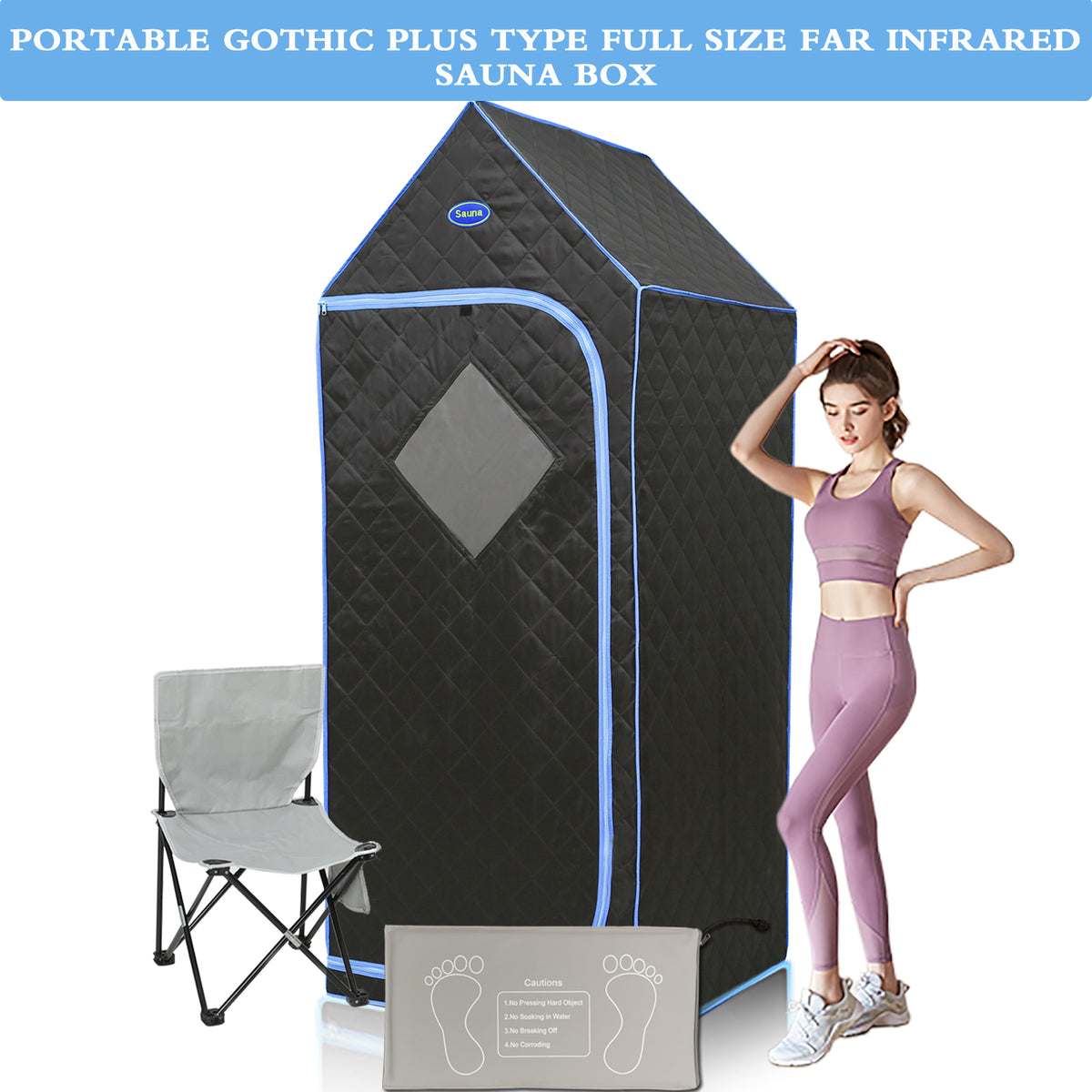 Black Far Infrared Full Body Sauna Tent D541223