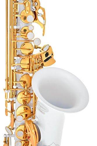 White-Gold Keys Alto Saxophone with Case A67352