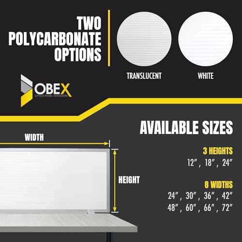 White 24" X 24" Polycarbonate Privacy Screen with Aluminum Bracket Z413