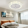 23" Ceiling Fan with Lights, Acrylic LED Ceiling Fan with Remote Control White G576