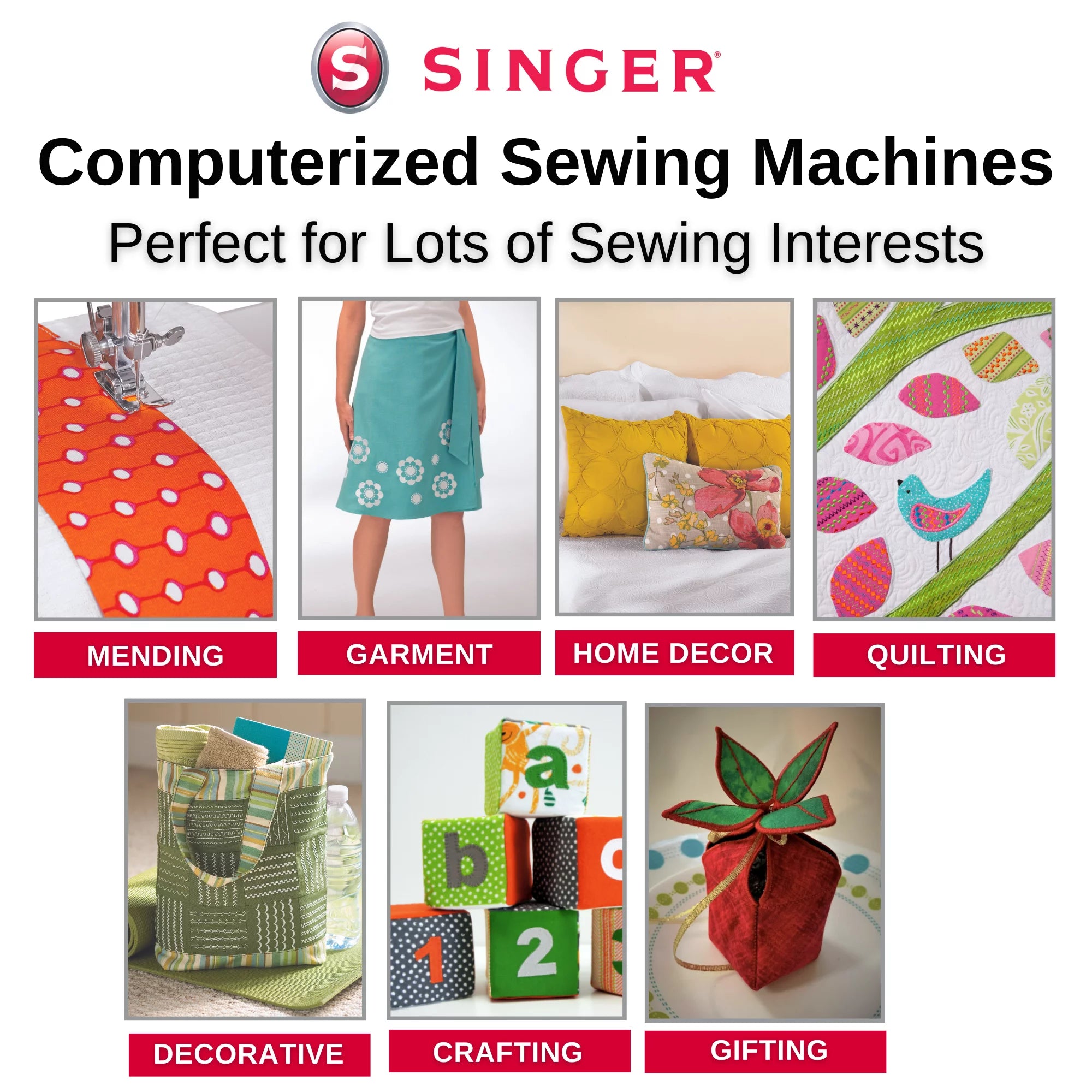 Computerized Sewing Machine with 154 Stitch Applications D753000