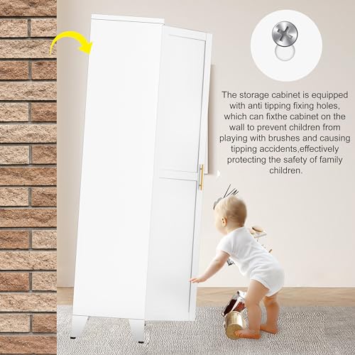 75.2”H Metal Pantry Storage Cabinet with Adjustable Shelves S717534