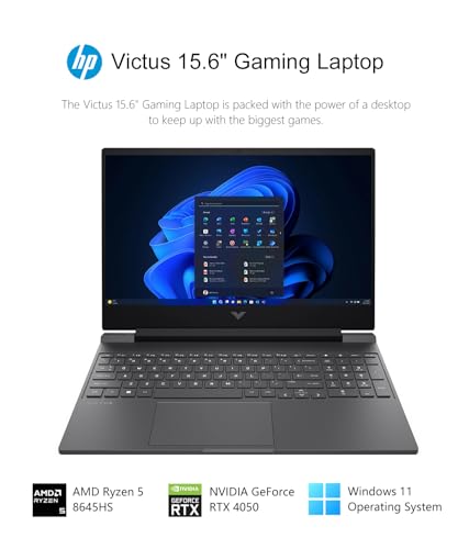 15.6 inches 144Hz FHD Anti-Glare Display AMD Ryzen 5 16GB RAM 1TB SSD NVIDIA GeForce RTX 4050 Backlit Keyboard Win11 Mica Silver Gaming Laptop D116