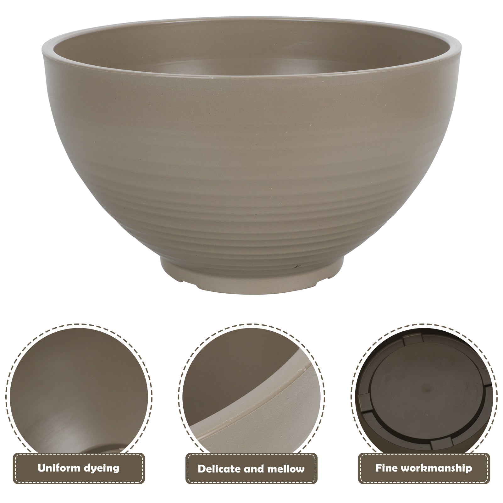 Terrarium Faux Stone Flower Pot 30x16.9cm Khaki R595829