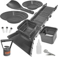 Compact Gold Panning Kit with 2 Classifier Sifting Pans (Black) K482814