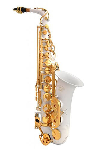 White-Gold Keys Alto Saxophone with Case A67352