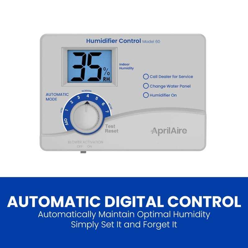 Automatic Digital Whole-House Humidifier Control Humidistat with Outdoor Temperature Sensor Q567481
