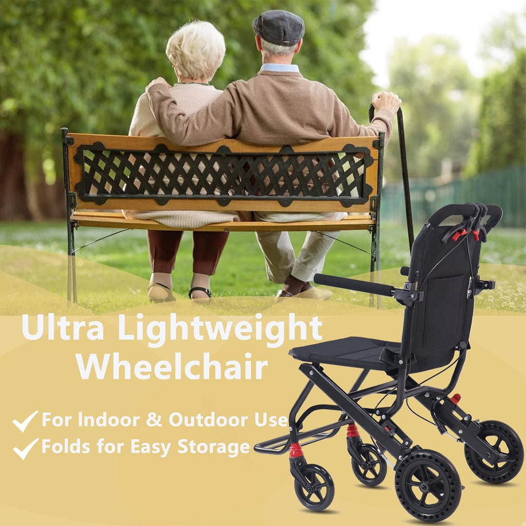 Ultra-Light Portable Folding Wheelchair with Handbrake K361155