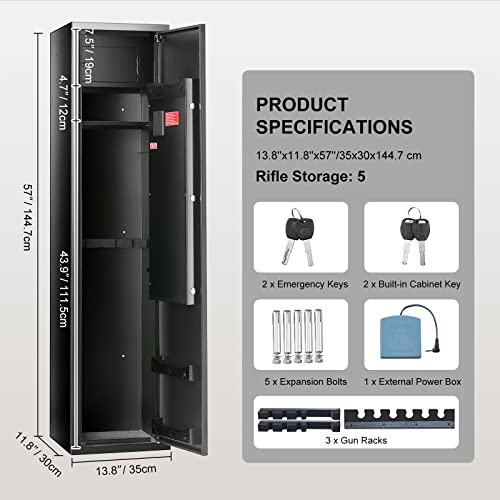 3-4 Rifles Gun Safe with Digital Keypad T1354