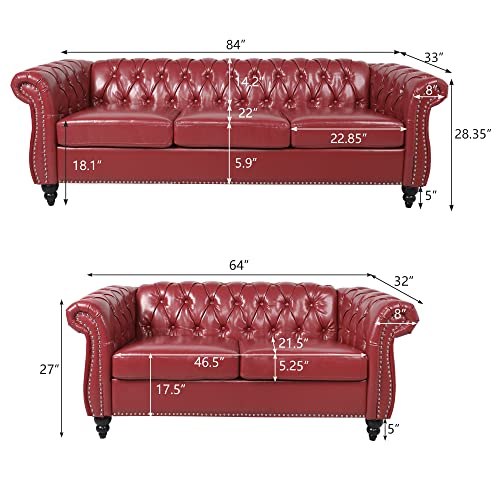 Green Velvet Chesterfield Sofa and Club Chair Set N467041