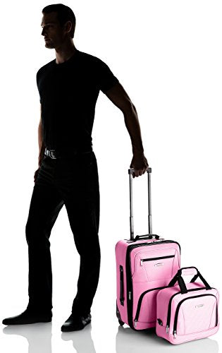 Pink Expandable 2-Piece Softside Upright Luggage Set A441575