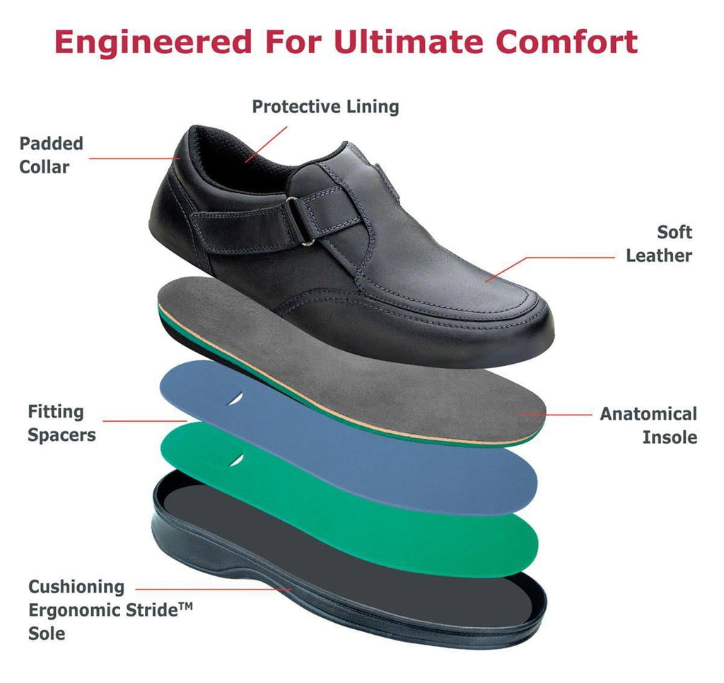 Black Leather Men's Shoes X372