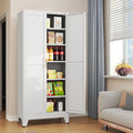 75.2”H Metal Pantry Storage Cabinet with Adjustable Shelves S717534