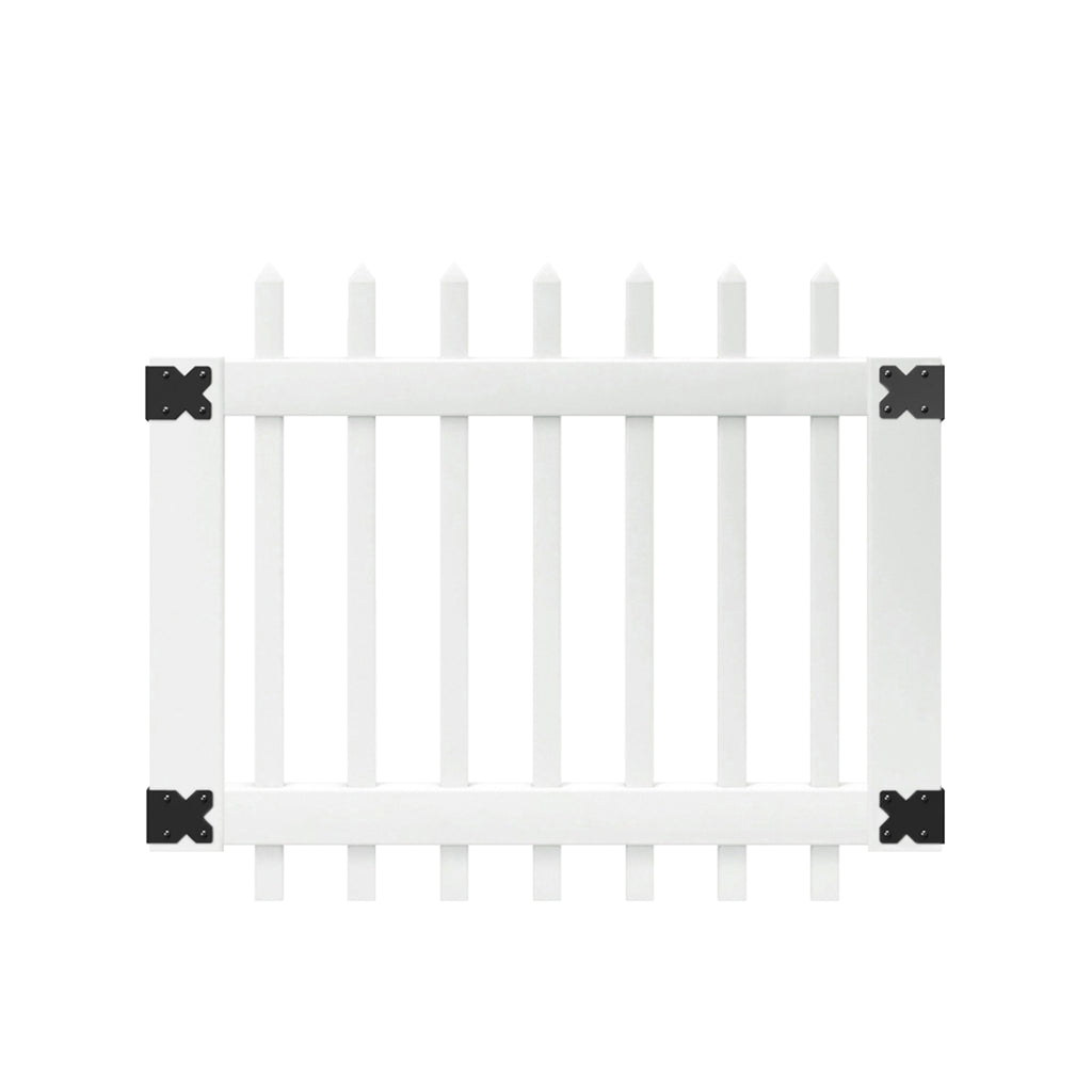 White Vinyl Picket Fence Gate D728729