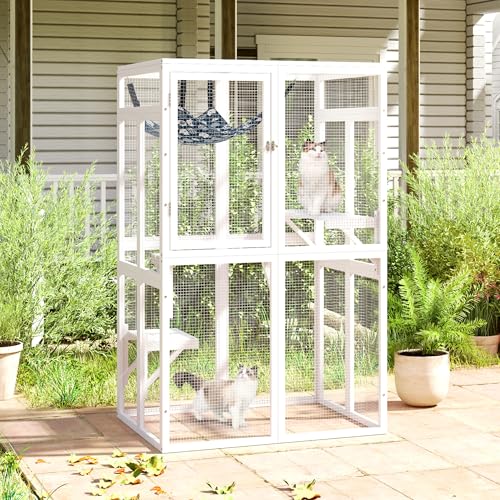 Black Wooden Cat Enclosure Z227