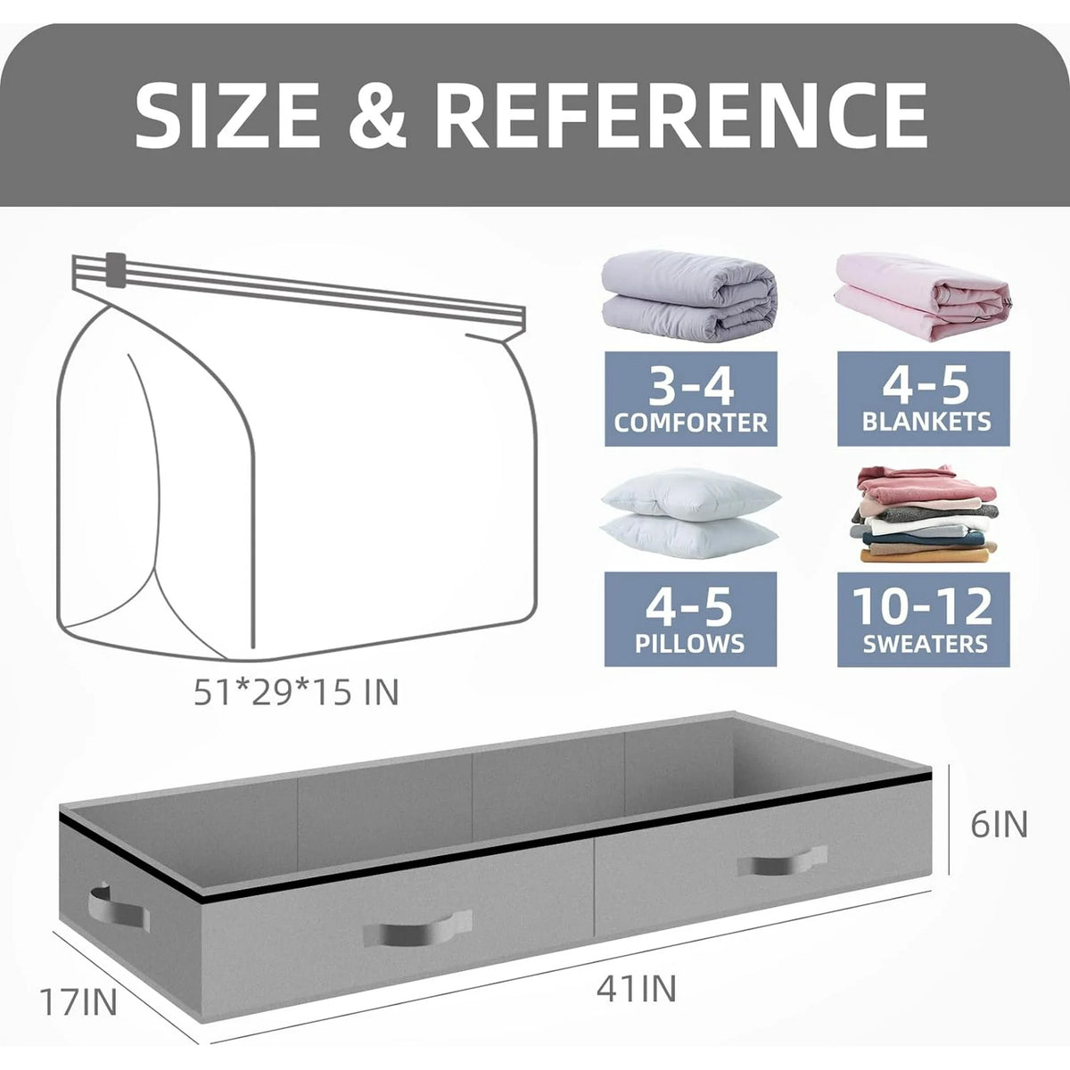 Large Capacity Vacuum Storage Bags, 41 x 17.7 x 6 R7578