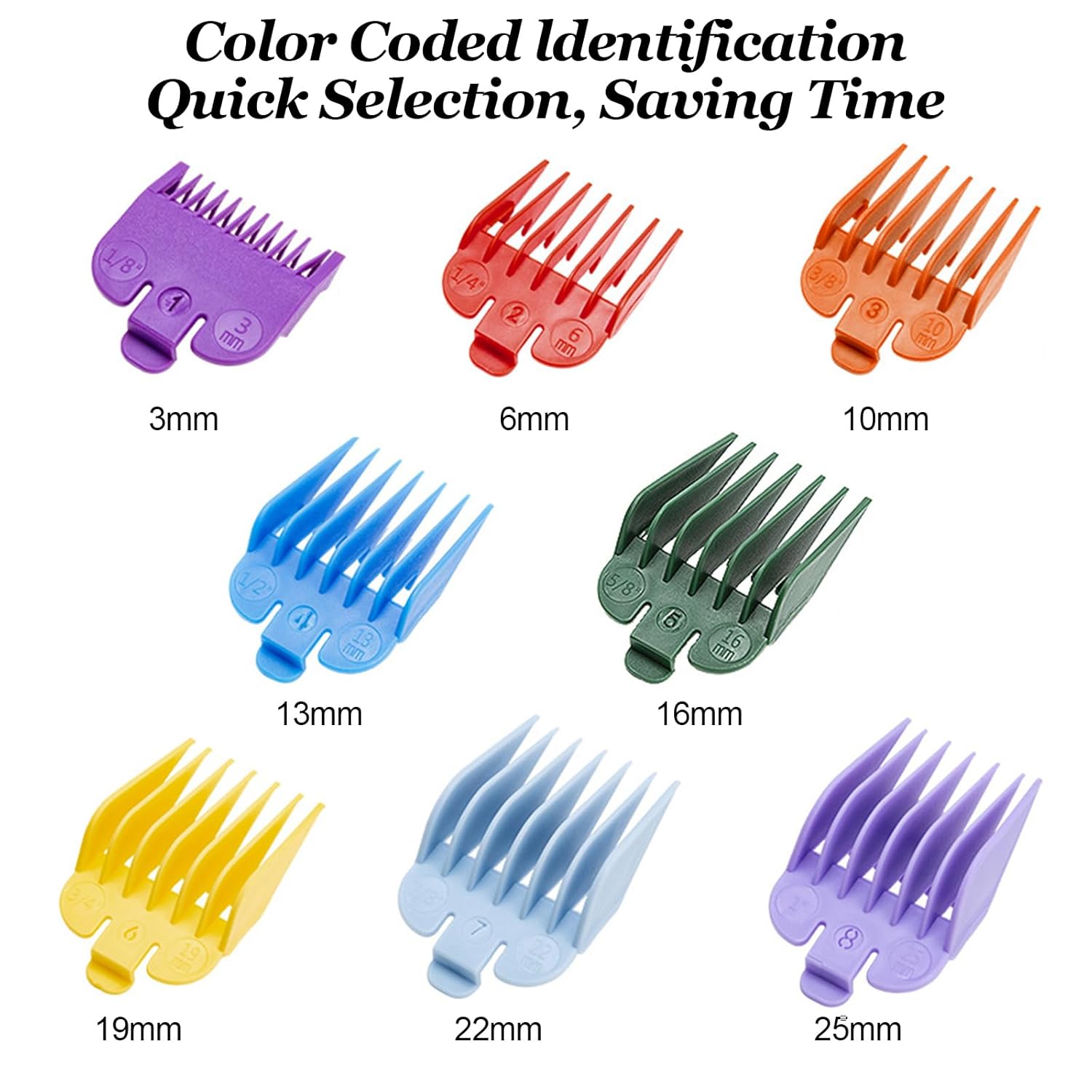 Hair Clipper Guards for Wahl Clippers from 1/8" to 1" I339530
