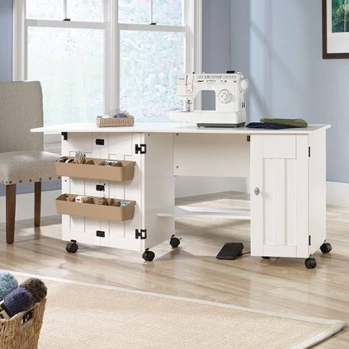 Soft White Sewing & Craft Cart X898532