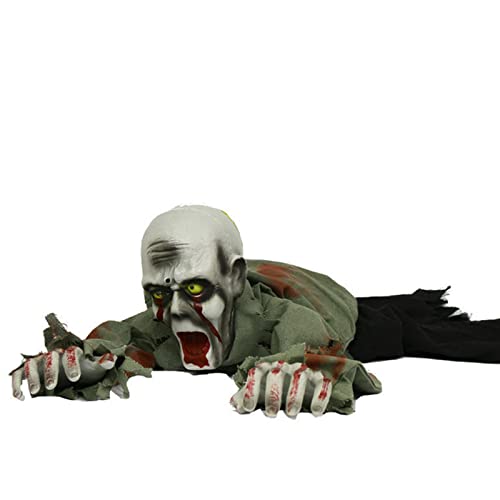 Scary Climbing Zombie Skeleton with Glowing Red Eyes and Creepy Sound F30479