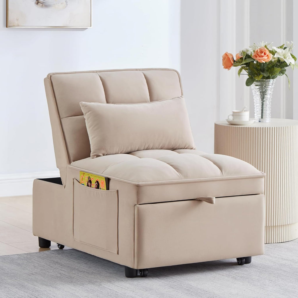 Gray Folding Single Sofa Bed C1156
