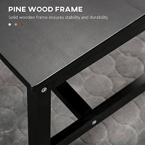 Black Wooden Cross Back Dining Chairs Set of 2 S77470