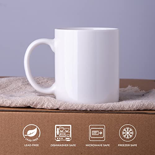 12 OZ White Ceramic Sublimation Mugs Set of 4 Y271507