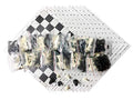 Tournament Chess Set with Filled Chess Pieces and Black Roll-Up Vinyl Chess Board E76572
