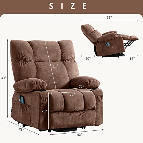 Grey Power Lift Recliner Chair with Massage F57133