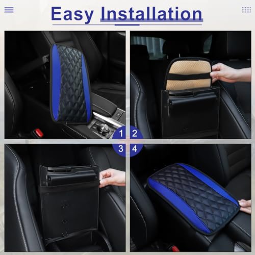 Black PU Leather Car Armrest Cover N690