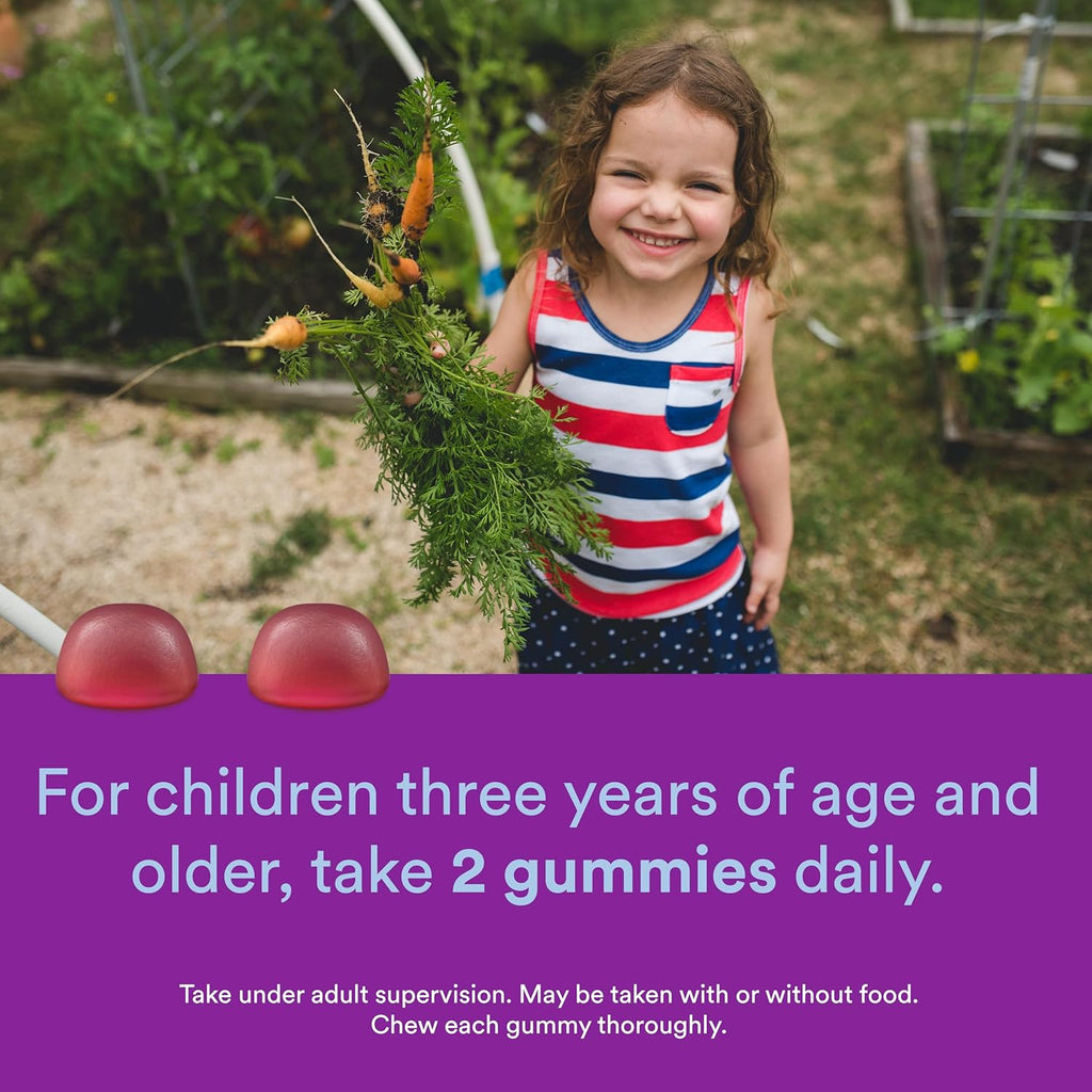 Kids Probiotic Immunity Gummies, Prebiotics & Probiotics, Gluten Free, Vegan, Grape Flavor, 60 Count B400